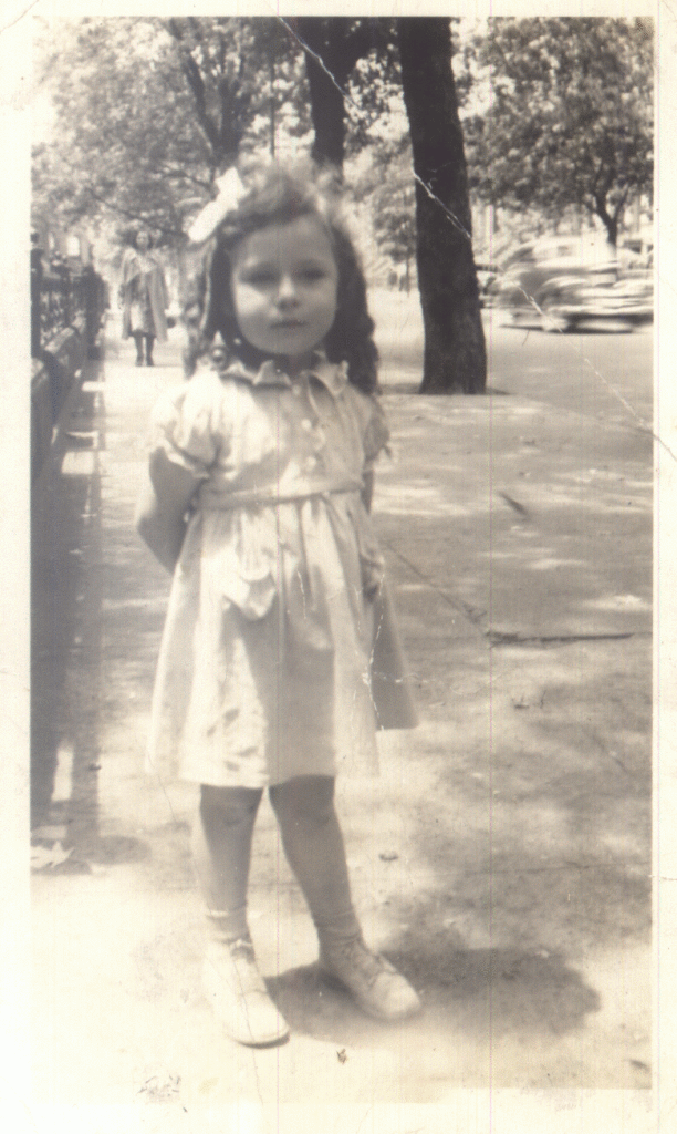 Aunt Patsy in front of 738 Macon Street in the late '30s.