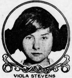 Viola Stevens, the year before her disappearance (Brooklyn Daily Eagle, 8 February 1914).
