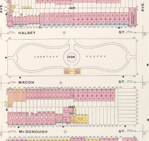 1908 Sanborn Map, showing the outline of the park’s walks