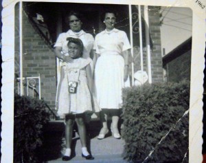 Stacey (with Brownie camera) and her grandmother, Millicent, and great-aunt, Carloline, all of whom spent much time at 738 Macon Street.