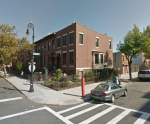 173 Stuyvesant Ave., cor. of Quincy St., with its 2-story brick stable to the rear.