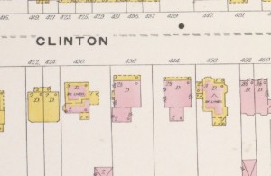 The Kimball residence in 1887 (Sanborn Fire Insurance Map).