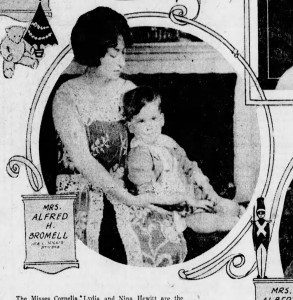 Mrs. Arthur H. Bromell and son in No. 436 Clinton Avenue. (1924)