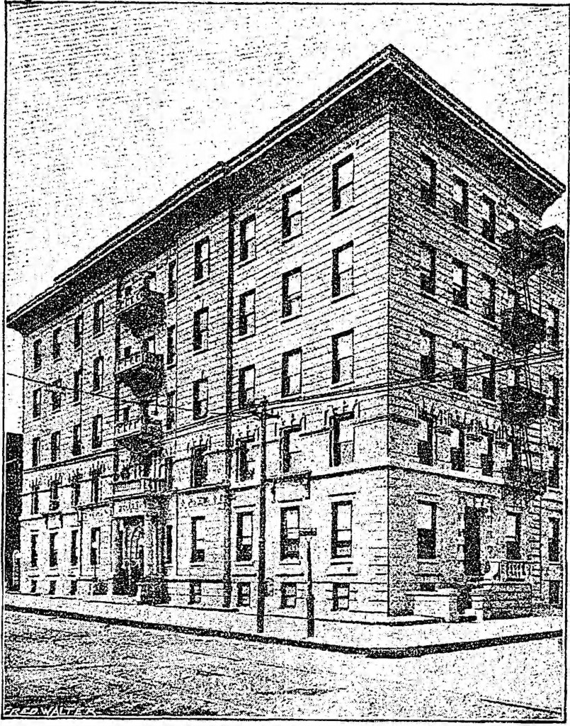 The Regina Apartment House at the corner of Nostrand avenue and Pacific street (1902).