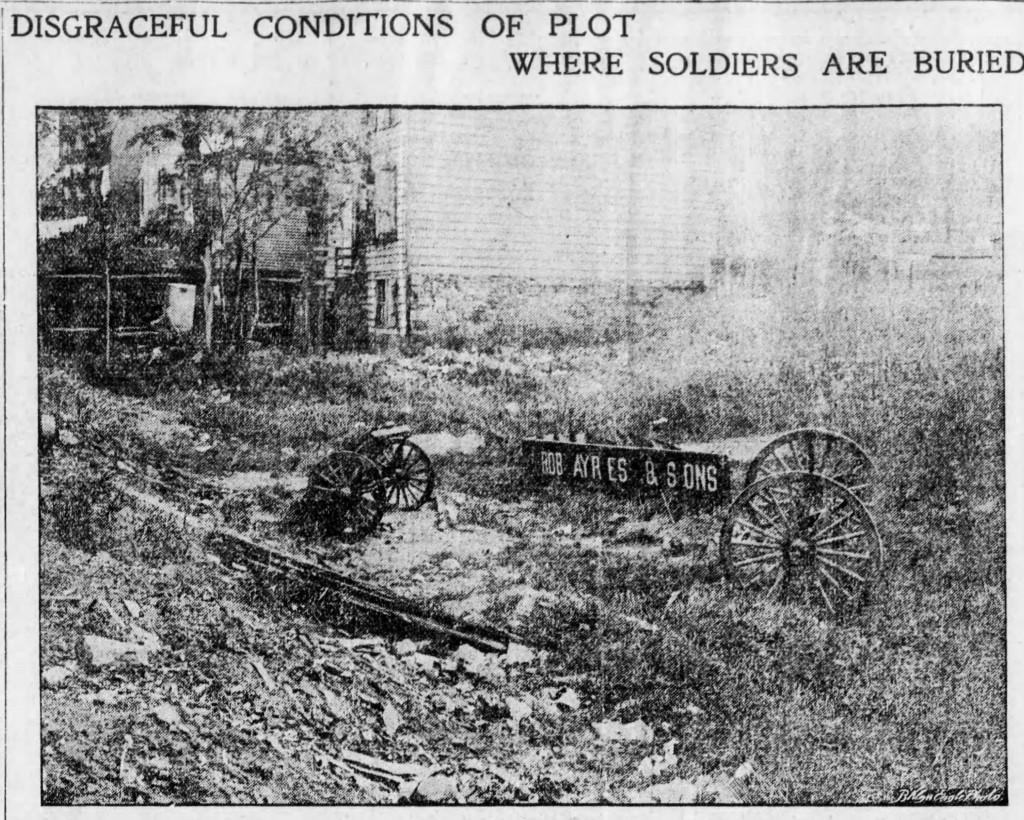 Disgraceful Conditions of Plot Where Soldiers Are Buried." (Bklyn Daily Eagle, 15 October 1905) 
