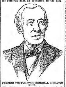 Former Postmaster General Horatio C. King lived at No. 46 Willow.