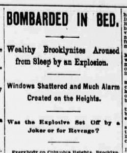 "Bombarded In Bed." (The Evening World, 2 April 1892)