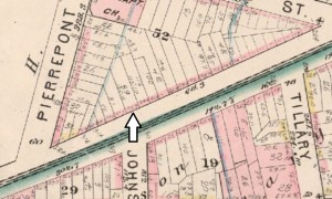 306 Fulton from an 1880 Sanborn insurance map.