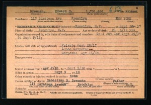 Cpl. Edward C. Brennan's service record.