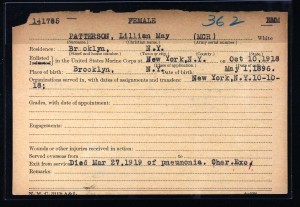Pvt. Patterson's military record.