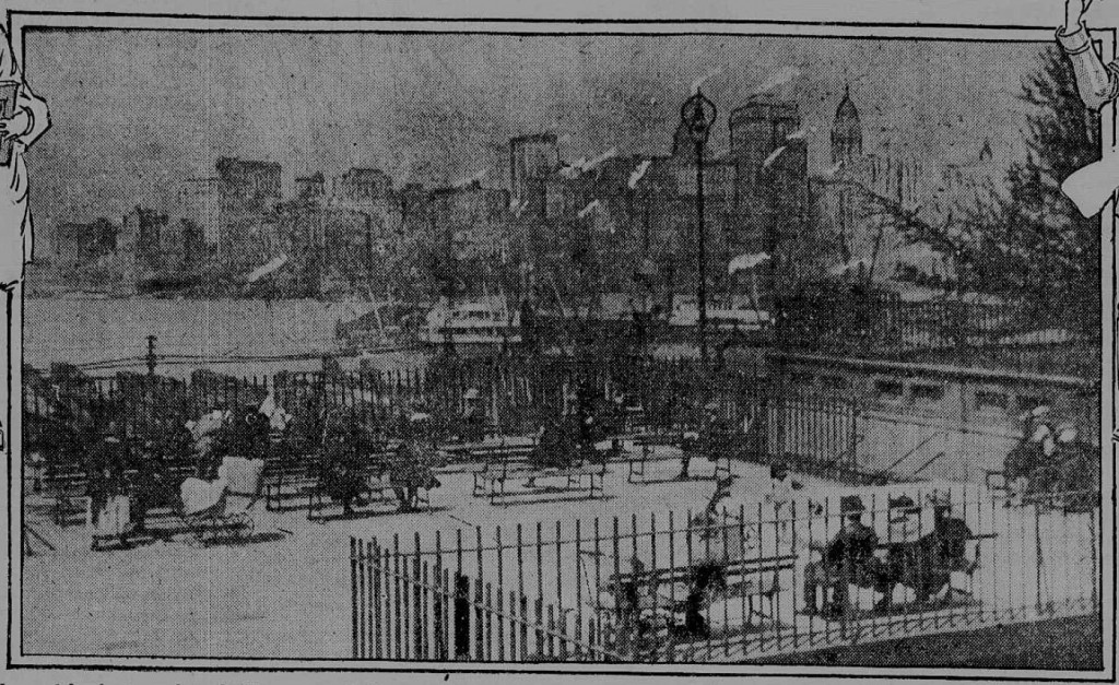 "When they get homesick, the transplanted villagers troll down to the foot of Montague Street. Beyond the alps of lower Manhattan lies Washington Square."