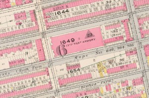 The 13th Regimental Armory. 1898-99 Hyde Insurance Map.