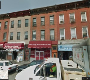 Fallon was carried from where he fell on 31st Street, to a druggist in this building near the corner of 3rd Avenue and 9th Street.