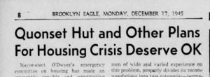 Brooklyn Daily Eagle, Mon. 17 December 1945.