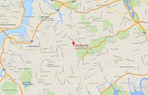 Irving Square Park, Bushwick (courtesy Google Maps).