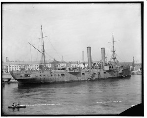 The U.S.S. Chicago, against which the whale struck.