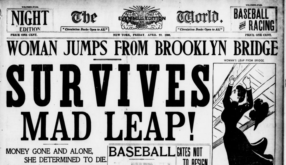 WOMAN SURVIVES B’KLYN BRIDGE JUMP! (1900) – The Brownstone Detectives